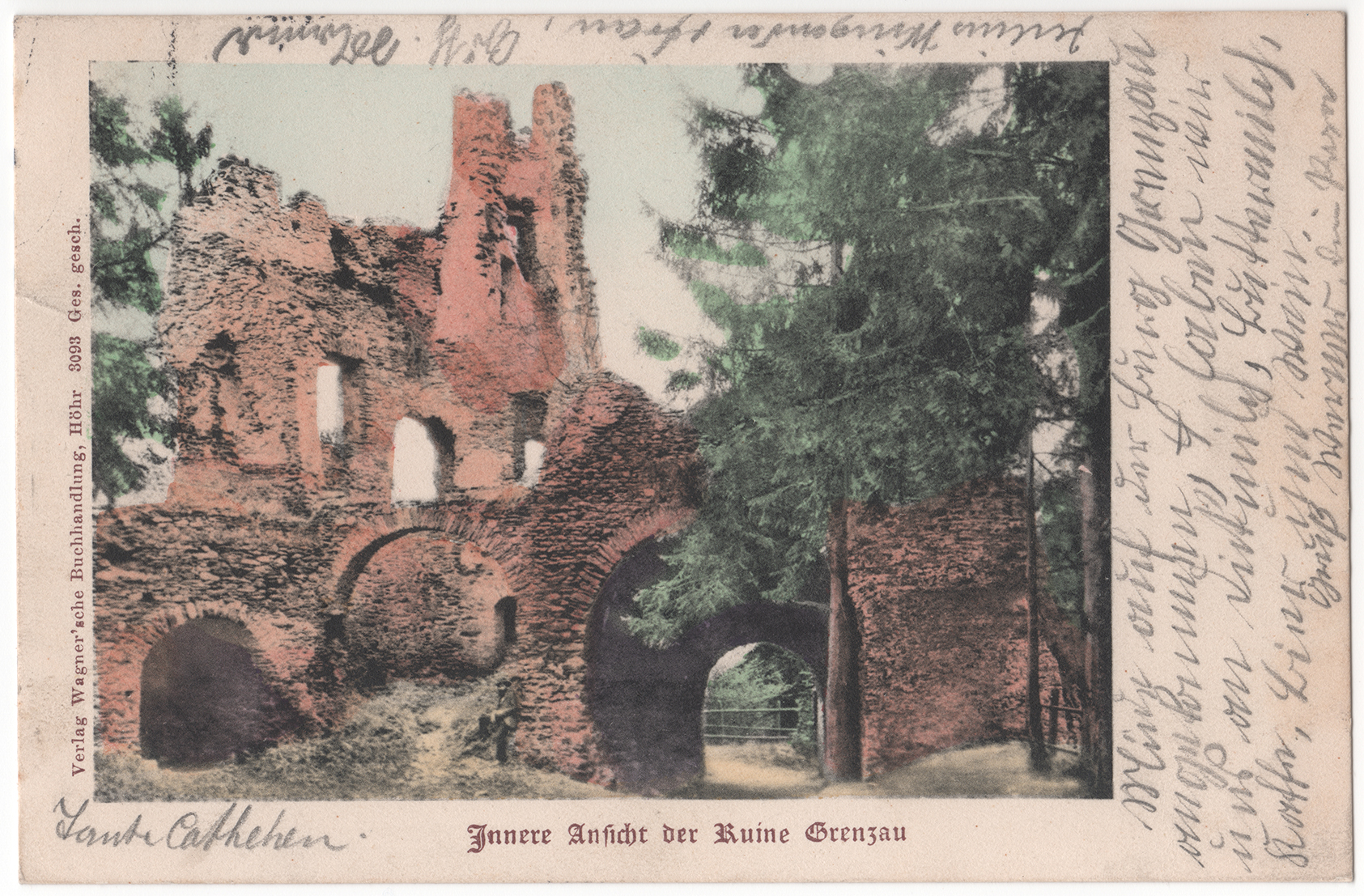 Innere Ansicht der Ruine Grenzau 1903