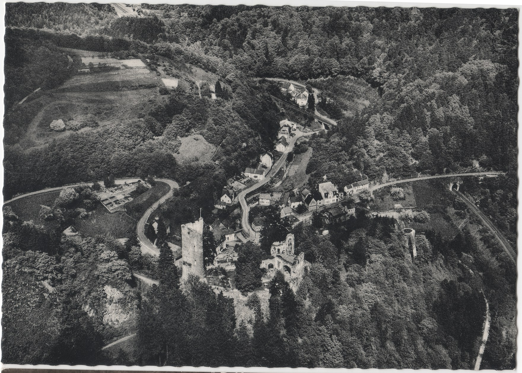 Luftaufnahme Grenzau nach 1954
